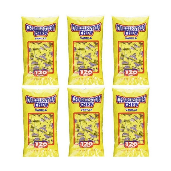 Charelston Chew Small Bars Candy, 120 count, 1.83 lbs - Pack of 6