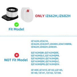 IZ662H IZ682H Filters for Shark Rocket Pet Pro IZ662H IZ682H Stick Vacuums, Include 2 Pack Filter and 4 Pack Foam and 4 Pack Felt Filter Kit