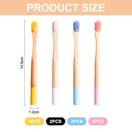 8 Pieces Wooden Handle Toothbrushes, Children's Toothbrushes, Simple Toothbrushes, Tooth Cleaning Tools, Oral Care Products
