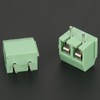 50pcs 2Pin Terminal Block Connector, 5mm Pitch Green PCB Universal