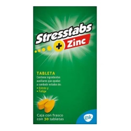 Multivitamínico Stresstabs Con Zinc, 30 Tabletas                                                                                                      