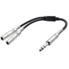 PNGKNYOCN 1/4 inch TRS Stereo Splitter Y Cable 6.35mm Male