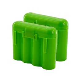 EBC Battery AA AAA Plastic Holder Box Storage Cases - Green (Pack of 2)
