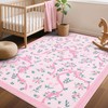 GarveeHome Coquette Pink Rugs for Bedroom Girls, 3x5 Rug for