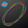 FlashingBlinkyLights Set of 48 Mardi Gras Beads 7mm Round Rainbow