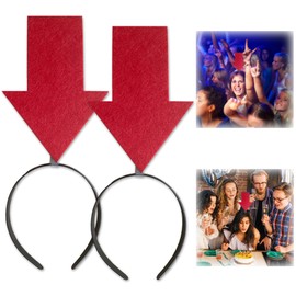 YOOLEETC 2pcs Arrow Headband | New creative symbol headband | Party Festival parade Concert Support group headband(Red Arrow x2, Large)