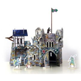 Clever Paper Round Tower with Figures