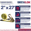 SECULOK 2" x 27' Heavy Duty Ratchet Tie Down Straps