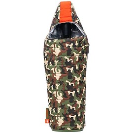 Puffin - The Caddy Wine Bag - Wine Chiller & Insulated Bottle Bag, Camo/Puffin Red