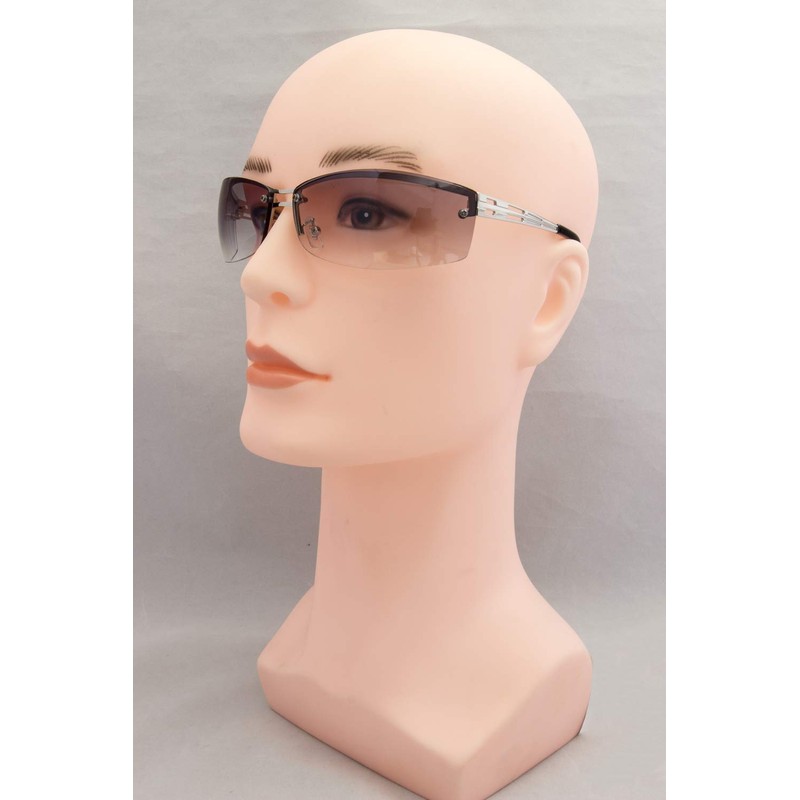 Mukojima PY1219-1 MYS Sunglasses, Square Type, Smoke x Silver, Gradient