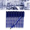 WONOLO 12PCS 0.5mm Erasable Pen Blue Gel Ink Roller Ball