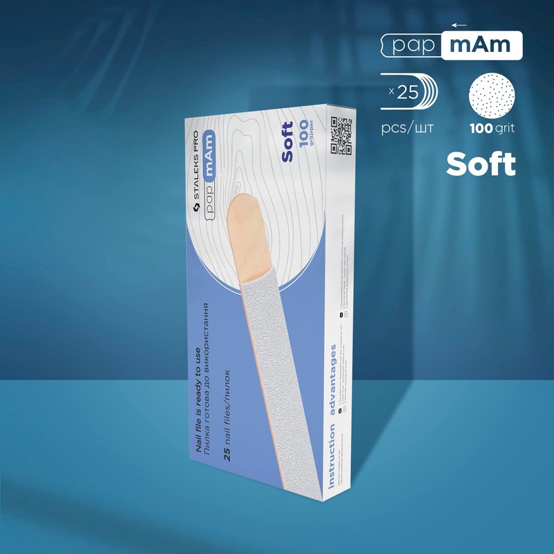 STALEKS PRO Papman Pack of 25 Disposable Files with Wooden