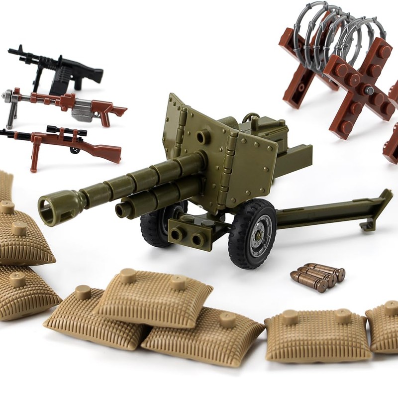 Feleph WW2 Weapons Set Military Toy Kit for Soldier Figures