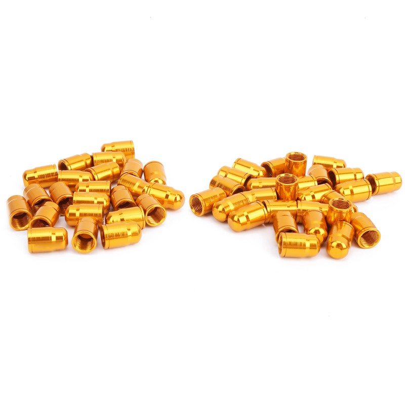 GUB 50Pcs Aluminium Alloy Schrader Valve Cap Bicycle Tyre Nozzle