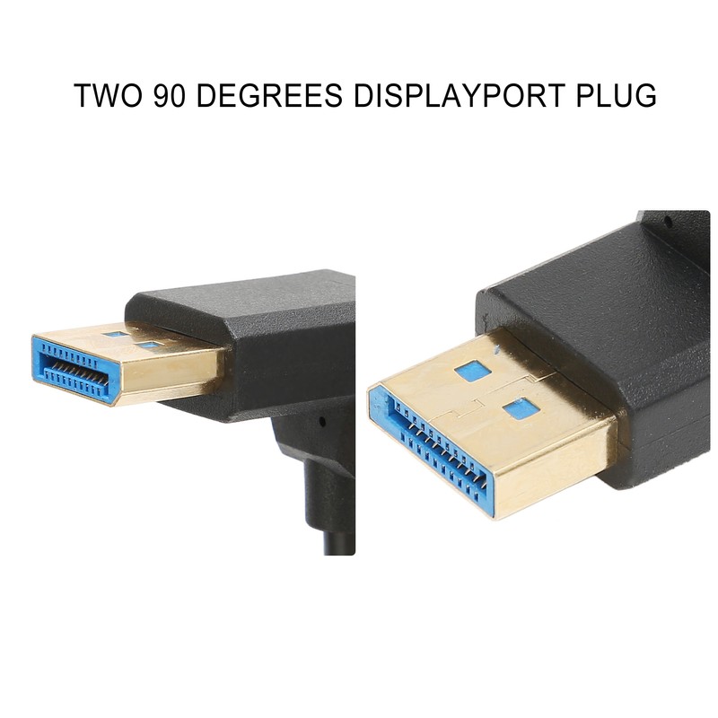 Displayport 1.4 Cable 8K/60Hz 90 Degree Angled Male to Male