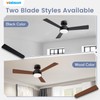 VOLISUN Ceiling Fan with Lights, 42 inch Low Profile Ceiling
