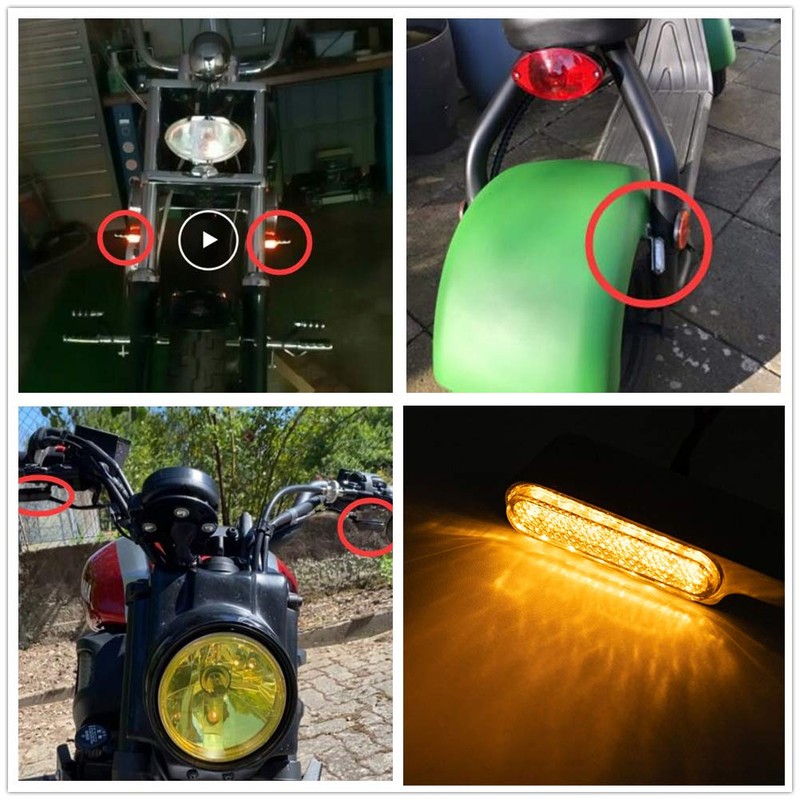 Evomos Motorcycle Mini LED Turn Signal Light 8mm Indicator Blinker