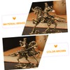 Tofficu 2pcs Brass Horse Riding Statue Elegant Table Decor for
