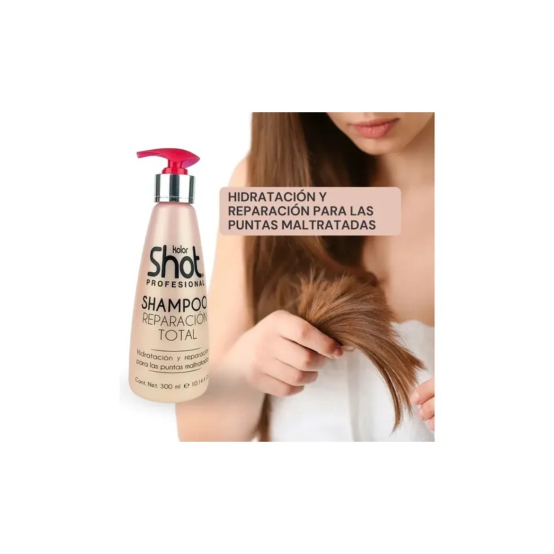 Shampoo Reparación Total Soyacoco Kolor Shot Puntas Sanas