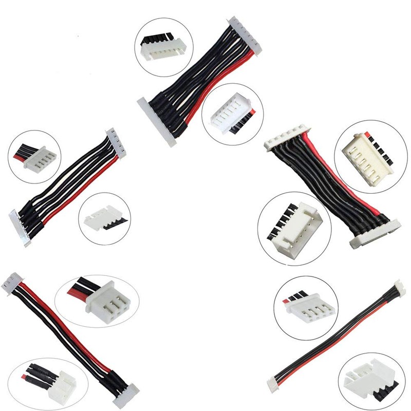 2S/3S/4S/5S/6S Battery Balance Charger Silicone Wire Extension Lead JST-XH Connector