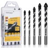 Concrete & Masonry Professional Drill Bit Set (5PCS) for Glass/Brick/Plastic/Cement/Wood/Tile/Etc,