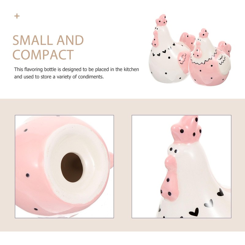 Garneck 2pcs Ceramic Chicken Salt and Pepper Shaker Set, Easter