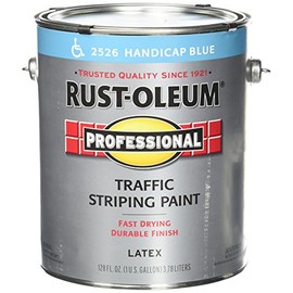 RUST-OLEUM 2526402 Handicap Flat Traffic Striping Paint, Blue, 1 Gallon (Pack of 1)