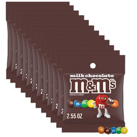M&M'S Milk Chocolate Candy Peg Bag, 2.55 oz (Pack of 12)