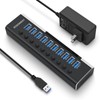 Rosonway - Hub USB de 10 puertos USB 3.0 de