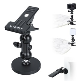 UTEBIT Dual Ball Head Cameras Clip for GoPro, with 1/4'' Swivel Mount