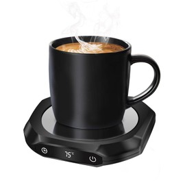 Coffee Warmer, Electric Coffee Warmer for Desk with 3 Temperature Settings, Cup Warmer for Drinks, Drinks, Tea, Suitable for Office and Home, 1-12 Hours (Black)