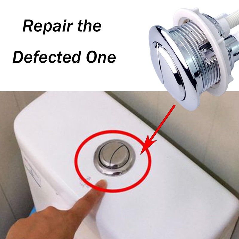 58mm/2.2 inch Toilet Tank Button Toilet Button Flush Button Replacement