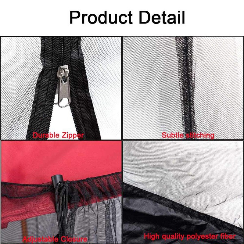 SOOSPE-MZ 10ft Patio Mosquito Netting Patio Umbrella Cover Mosquito Netting