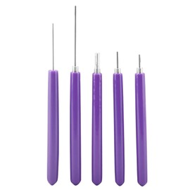 5 Herramientas de Filigrana de Papel Ranurado, Color Morado, Herramientas de Filigrana de Flores de Papel, Pluma de Aguja de Filigrana Enrollable para Arte Artesanal, Bricolaje, Proyecto de Fabricació