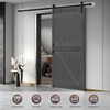 S&Z TOPHAND® 46in x 84in MDF Deep Gray Barn Door,