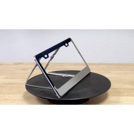 KA License Plate Frame Polish Mirror Chrome T304 Stainless Steel Screw Metal Cap