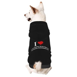I Love United States Army Special Operations Command DUI Dog Sweater Winter Pet Dog Hoodie Sweatshirts Warm Soft Dog Clothes X-Large