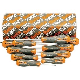 Beta 12930207 Model 1293 /S7 Screwdrivers for Cross Head Phillips and Slotted Head Screws, 7 Pieces