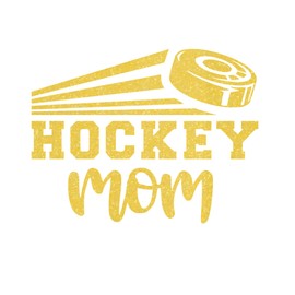 Hockey Mom Iron On Decal, Pick Size and Color, Sports Patch, Iron On Heat Transfer, Vinyl Patch, Hockey Mom Gift, TShirt Decal Idea, Make Own Shirt, Iron-On Almost Anything (Sugar Lemon Glitter)