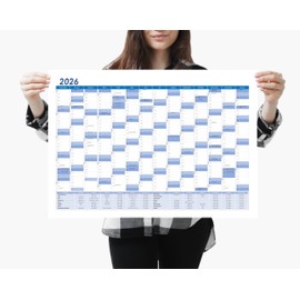 DIN A2 Wall Calendar for 2026, 14 Months, Annual Calendar, Monthly Overview, (59.4 cm x 42 cm), Planner Appointments, e.g. for Office, Home, Year Planner, Monthly Planner, Family Calendar, Folded