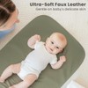 Konssy 2 Pack Faux Leather Baby Changing Mat 30"x17", Foldable