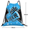 FORATIO Cheerleading Drawstring Bag Set Including Drawstring Sackpack Stickers Lanyard
