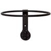 EMH Black Wall Mounted Pot Ring Planter Holder for Flower