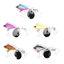 Spotlip 5pcs 7g/10g/14g Metal Griddle Metal Jig Hard Bait Fishing Lure Spinning Spoon (14g)