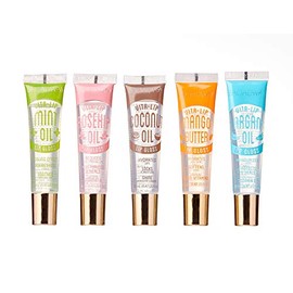 Ruby Kisses Broadway Vita-Lip - Brillo labial transparente (paquete de 5 unidades, menta, rosa mosqueta, coco, aceite de argán, mantequilla de mango),
