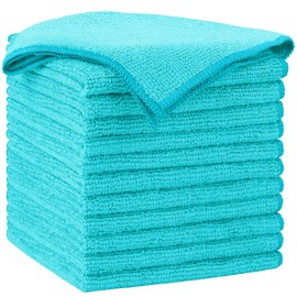 AIDEA Microfiber Cleaning Cloths-12PK, Soft Microfiber Towel, Absorbent Cleaning Supplies, Lint-Free Streak-Free Cleaning Cloths for House, Kitchen, Window(12in.x12in.)