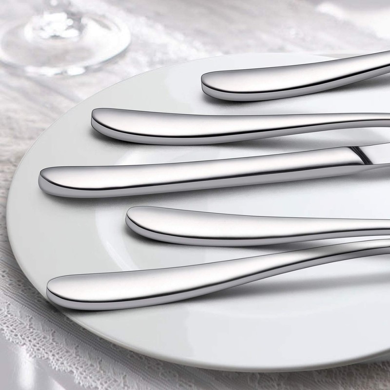 LIANYU 60-Piece Heavy Duty Silverware Set, Stainless Steel Flatware Cutlery