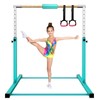 Tepemccu Gymnastics Bar, 3.1' to 5.1' Height Adjustable Horizontal Bar,
