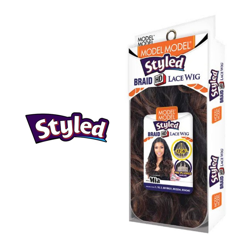 ModelModel Braid HD Lace Wig Styled 13X6 Mia (1B)