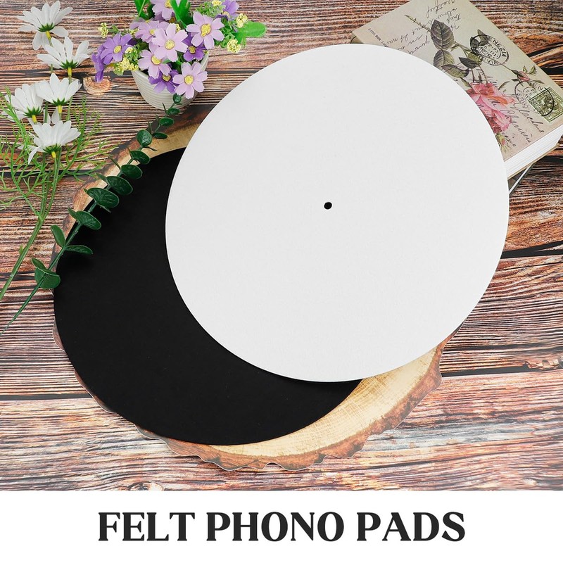 ZJIVQO Turntable Platter Mat, Anti Static Vinyl Record Player Vibration